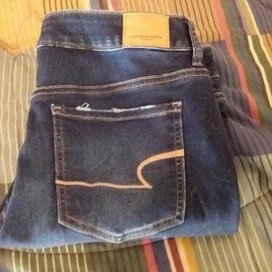 Amercan Eagle Super Stretch soft jegging in size 14 dark wash